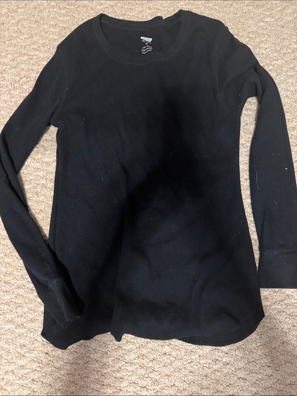 Old Navy Black Long Sleeve Thermal Top